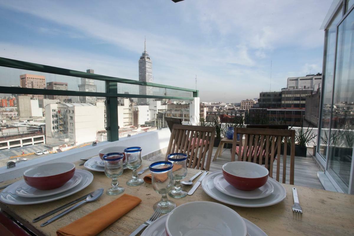 Dúplex/terraza privada en corazón Centro Histórico Cidade do México Exterior foto