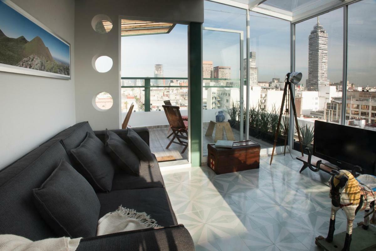 Dúplex/terraza privada en corazón Centro Histórico Cidade do México Exterior foto
